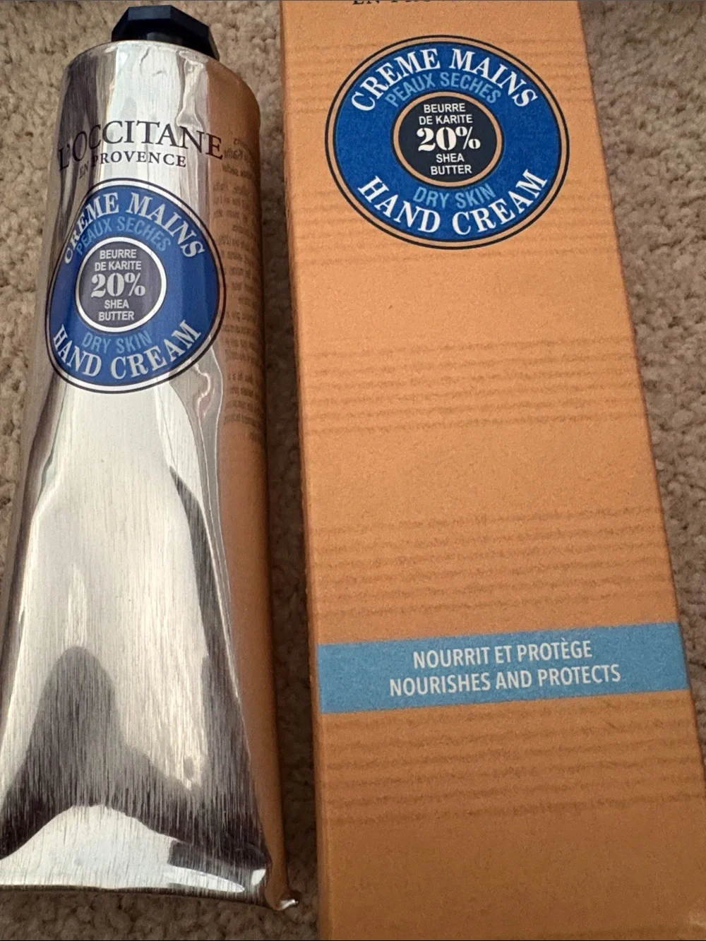 L'OCCITANE Hand Cream Box - Tan & Blue